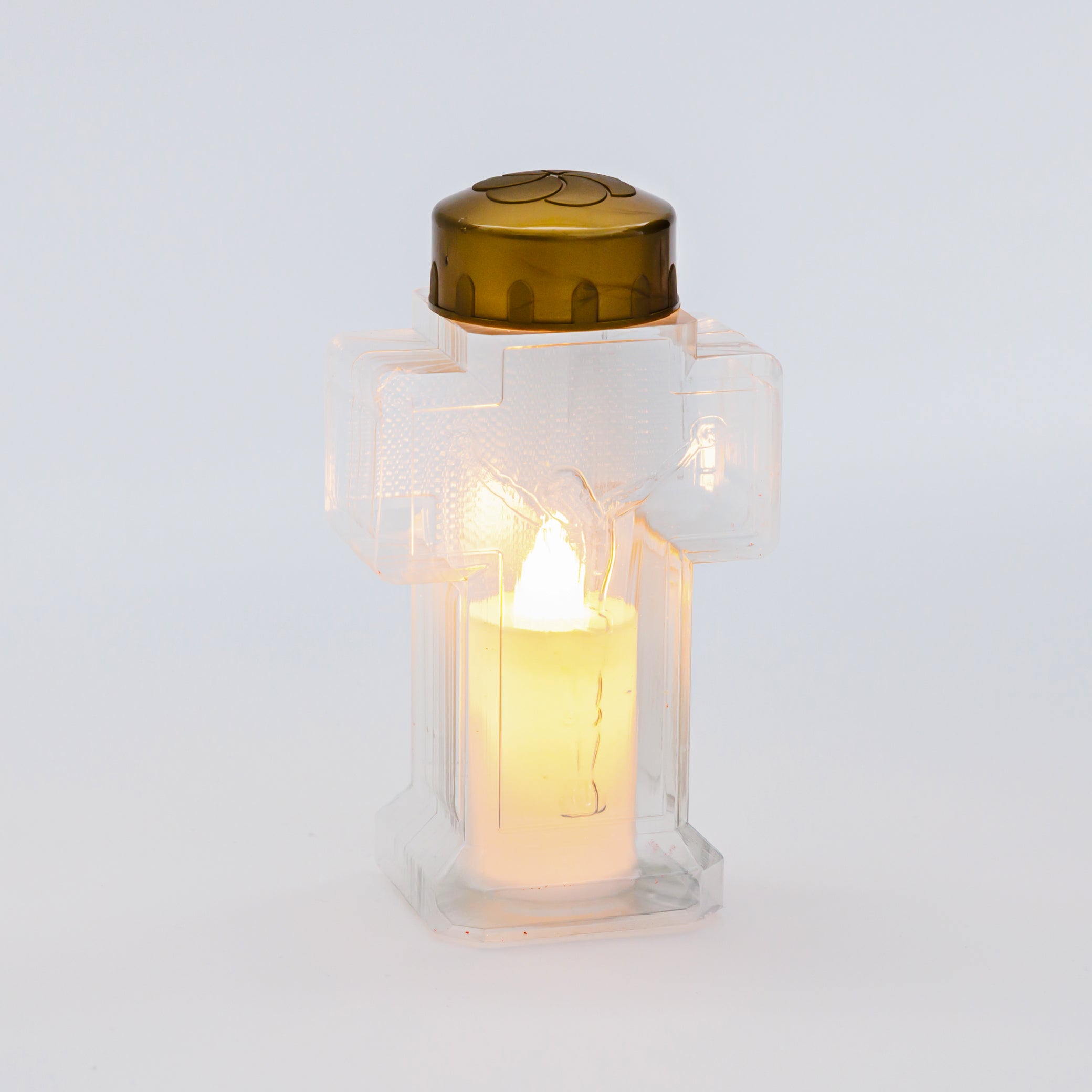 Cross White LED Candle Light